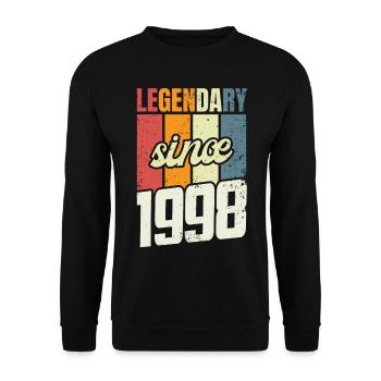 25. Geburtstag Stufe 25 Jahre 1998 - Unisex Pullover - Schwarz - Vorne - Alina (178cm) & Michal (187cm)