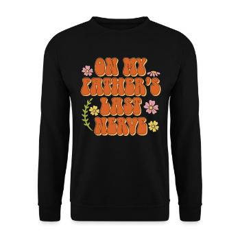 Sur la dernière fleur hippie nerveuse de mon père - Sweat-shirt Unisexe - noir - Devant - Alina (178cm) & Michal (187cm)