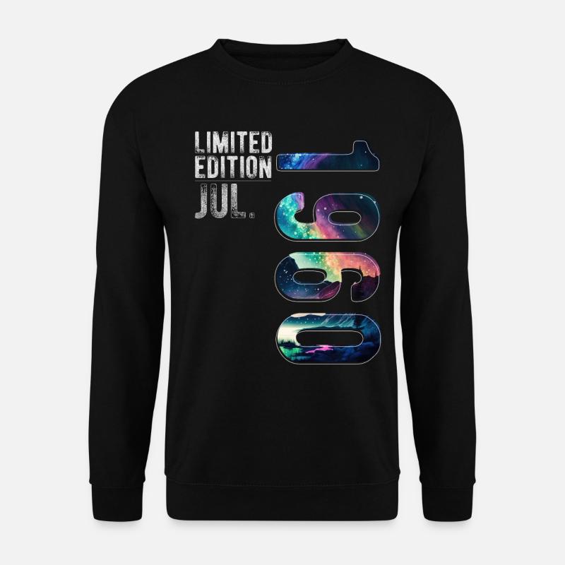 Limited Edition 1960 Juli Geburtstag Nordlichter - Unisex Pullover - Schwarz