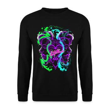 L.Gor - Unisex Pullover - Schwarz - Vorne - Alina (178cm) & Michal (187cm)
