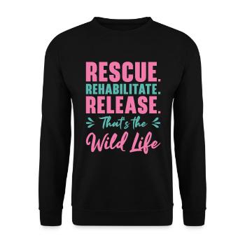 World Wildlife Day Animal Rescue Wildlife - Unisex Sweatshirt - black - Front - Alina (178cm) & Michal (187cm)
