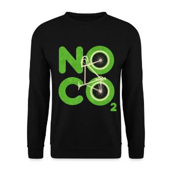No CO2 - Unisex Sweatshirt - black - Front - Alina (178cm) & Michal (187cm)