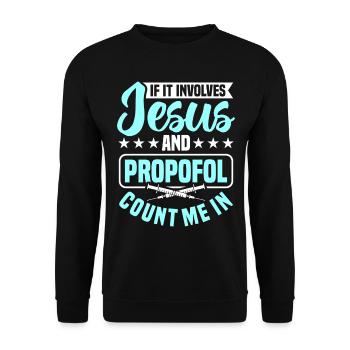 Anesthesia Anesthesia Technician Anesthesiologist - Unisex Sweatshirt - black - Front - Alina (178cm) & Michal (187cm)