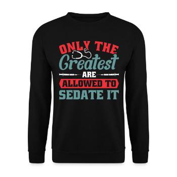 Anesthesia Anesthesia Technician Anesthesiologist - Unisex Sweatshirt - black - Front - Alina (178cm) & Michal (187cm)