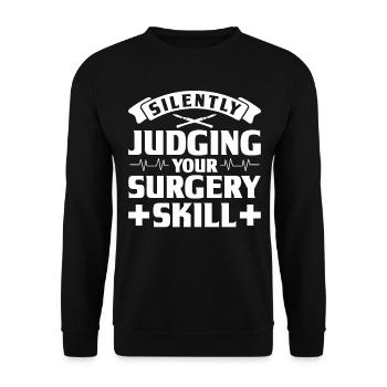 Anesthesia Anesthesia Technician Anesthesiologist - Unisex Sweatshirt - black - Front - Alina (178cm) & Michal (187cm)