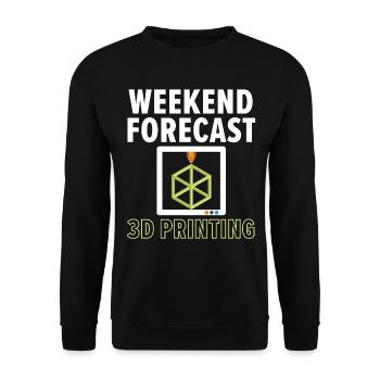 Weekend forecast: 100% chance of 3D printing - Unisex Sweatshirt - black - Front - Alina (178cm) & Michal (187cm)