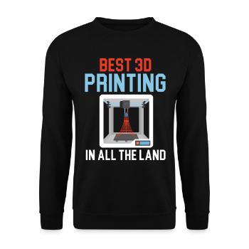 Best 3D printer in the whole country Machinist 3D Prin - Unisex Sweatshirt - black - Front - Alina (178cm) & Michal (187cm)
