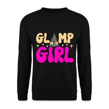 Glamping Glamper - Unisex Pullover - Schwarz - Vorne - Alina (178cm) & Michal (187cm)
