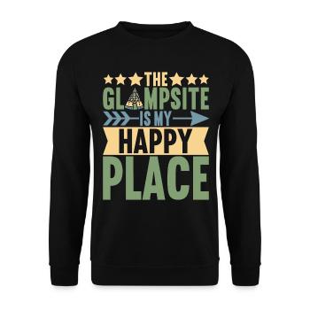 Glamping Glamper - Unisex Pullover - Schwarz - Vorne - Alina (178cm) & Michal (187cm)