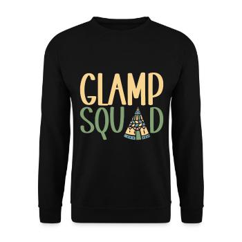 Glamping Glamper - Unisex Pullover - Schwarz - Vorne - Alina (178cm) & Michal (187cm)