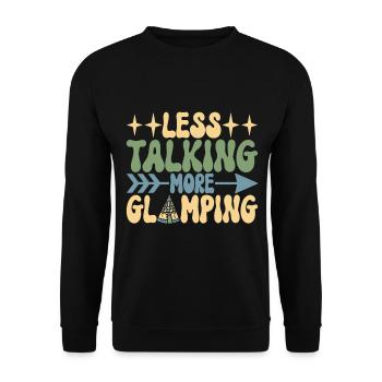 Glamping Glamper - Unisex Pullover - Schwarz - Vorne - Alina (178cm) & Michal (187cm)