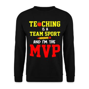 Paraprofessional Teacher Para Educator - Unisex Sweatshirt - black - Front - Alina (178cm) & Michal (187cm)