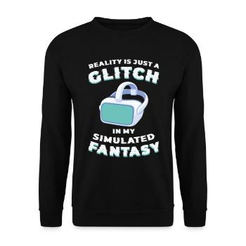 Simulation Fantasie Realität Science Fiction - Unisex Pullover - Schwarz - Vorne - Alina (178cm) & Michal (187cm)