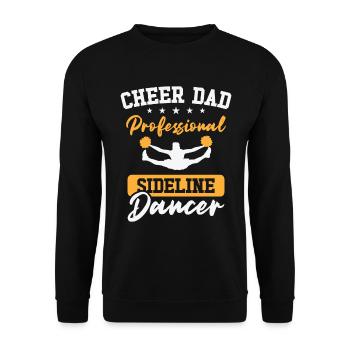 Cheerleader Stolzes Cheer Dad Cheerleading - Unisex Pullover - Schwarz - Vorne - Alina (178cm) & Michal (187cm)