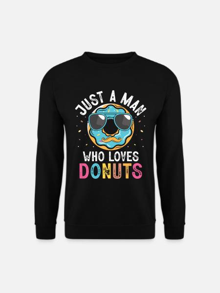 Nur Ein Mann, Der Donuts Liebt Donut Donut - Unisex Pullover - Schwarz