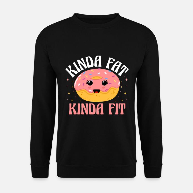 Irgendwie Fett Irgendwie Fit Donut Donut Donut - Unisex Pullover - Schwarz