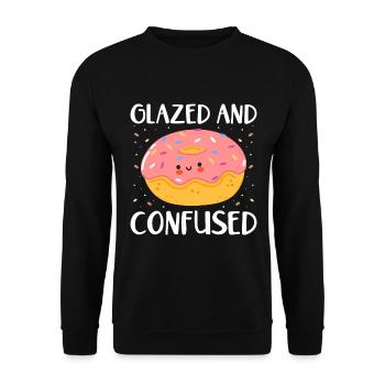 Glazed and confused - Unisex Sweatshirt - black - Front - Alina (178cm) & Michal (187cm)