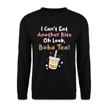 Bubble Tea Liebhaber Boba Tee Trinker Koreanisches - Unisex Pullover - Schwarz - Vorne - Alina (178cm) & Michal (187cm)