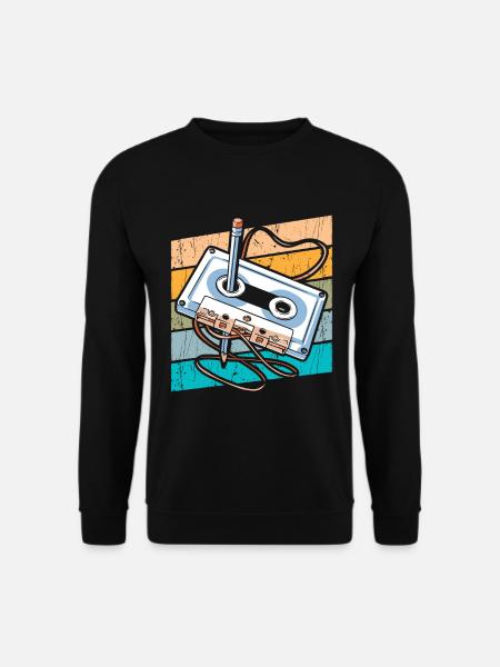 Retro Kassette 80er 90er Jahre - Unisex Pullover - Schwarz