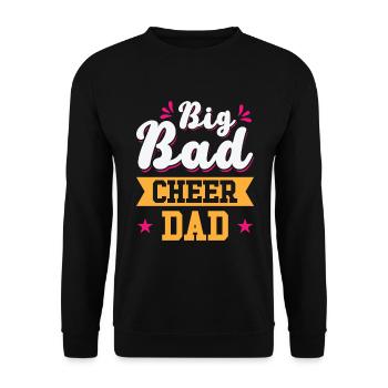Cheerleader Proud Cheer Dad Cheerleading - Sweat-shirt Unisexe - noir - Devant - Alina (178cm) & Michal (187cm)