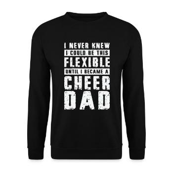 Cheerleader Proud Cheer Dad Cheerleading Beer - Unisex Sweatshirt - black - Front - Alina (178cm) & Michal (187cm)