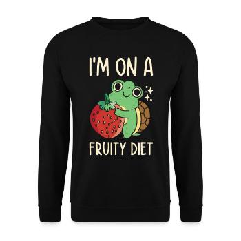 Turtle Strawberry Fruit Diet Wildlife Pet Owner - Unisex Sweatshirt - black - Front - Alina (178cm) & Michal (187cm)