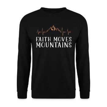 Glaube Versetzt Berge Christlicher Gläubiger - Unisex Pullover - Schwarz - Vorne - Alina (178cm) & Michal (187cm)