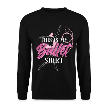 Ballet Dancer Dance Girl Ballerina - Unisex Pullover - Schwarz - Vorne - Alina (178cm) & Michal (187cm)