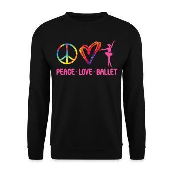 Ballet Danseuse Danse Ballerine - Sweat-shirt Unisexe - noir - Devant - Alina (178cm) & Michal (187cm)