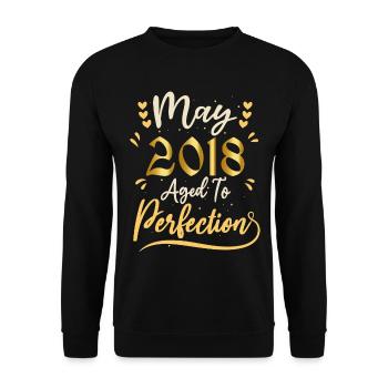 May 2018 May anniversary May 2018 - Unisex Sweatshirt - black - Front - Alina (178cm) & Michal (187cm)
