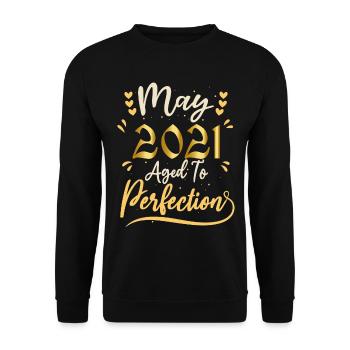 Mai 2021 Mai anniversaire May 2021 - Sweat-shirt Unisexe - noir - Devant - Alina (178cm) & Michal (187cm)