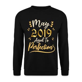 May 2019 May anniversary May 2019 - Unisex Sweatshirt - black - Front - Alina (178cm) & Michal (187cm)