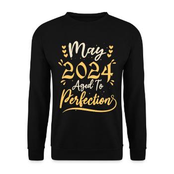 Mai 2024 Mai-Jubiläum Mai 2024 - Unisex Pullover - Schwarz - Vorne - Alina (178cm) & Michal (187cm)