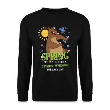 Le printemps quand vous avez besoin d’une garde-robe différente chaque jour - Sweat-shirt Unisexe - noir - Devant - Alina (178cm) & Michal (187cm)