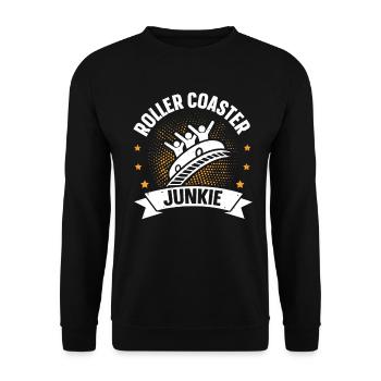 Montagnes russes Junkie Montagnes russes - Sweat-shirt Unisexe - noir - Devant - Alina (178cm) & Michal (187cm)