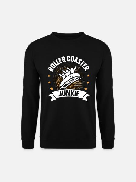 Roller Coaster Junkie Roller Coaster - Unisex Pullover - Schwarz