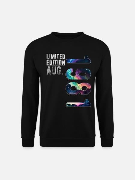 Limited Edition 1981 August Geburtstag Nordlichter - Unisex Pullover - Schwarz