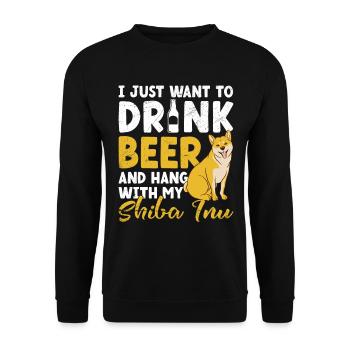 Shiba Inu Dog Lover Puppy Breeder Pet - Sweat-shirt Unisexe - noir - Devant - Alina (178cm) & Michal (187cm)