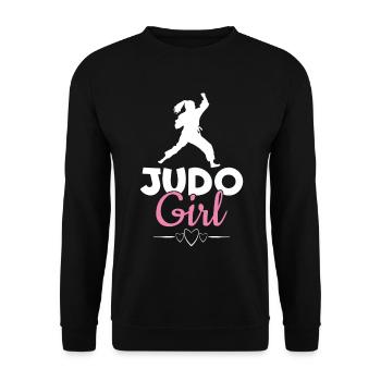 Judo Girl Mixed Martial Arts Mma Fight Fight - Unisex Sweatshirt - black - Front - Alina (178cm) & Michal (187cm)