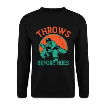 Judo Trainer Mixed Martial Arts Mma Fighting Fight - Unisex Sweatshirt - black - Front - Alina (178cm) & Michal (187cm)