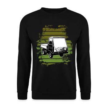 Multicar M25 Multicar Nouveaux camions Multricar - Sweat-shirt Unisexe - noir - Devant - Alina (178cm) & Michal (187cm)