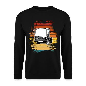 Multicar M25 Multicar Nouveaux camions Multricar - Sweat-shirt Unisexe - noir - Devant - Alina (178cm) & Michal (187cm)