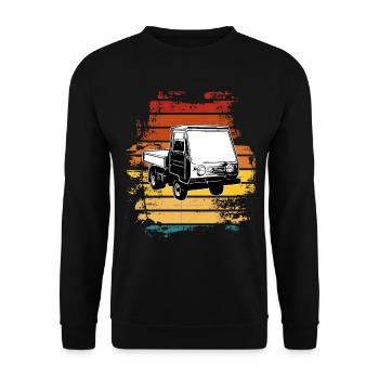 Multicar M25 Multicar Nouveaux camions Multricar - Sweat-shirt Unisexe - noir - Devant - Alina (178cm) & Michal (187cm)