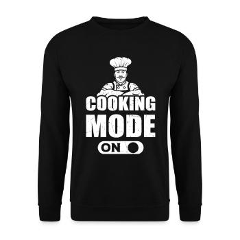 Mode de cuisson sur Cook Chef Chef Cuisine Humeur pour Fo - Sweat-shirt Unisexe - noir - Devant - Alina (178cm) & Michal (187cm)