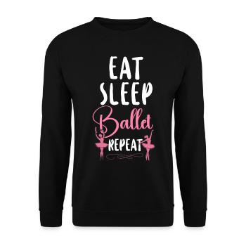 Ballet Dancer Dance Girl Ballerina - Unisex Pullover - Schwarz - Vorne - Alina (178cm) & Michal (187cm)