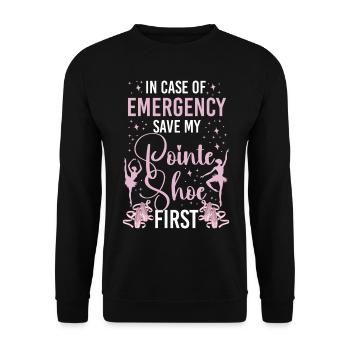 Ballet Dancer Dance Girl Ballerina - Unisex Pullover - Schwarz - Vorne - Alina (178cm) & Michal (187cm)