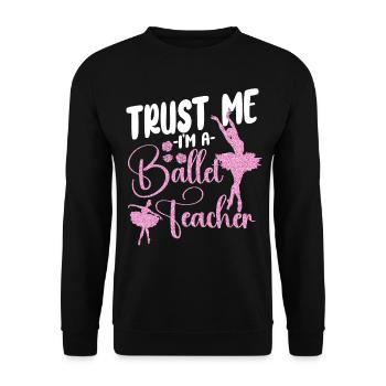 Ballet Dancer Dance Girl Ballerina - Unisex Pullover - Schwarz - Vorne - Alina (178cm) & Michal (187cm)