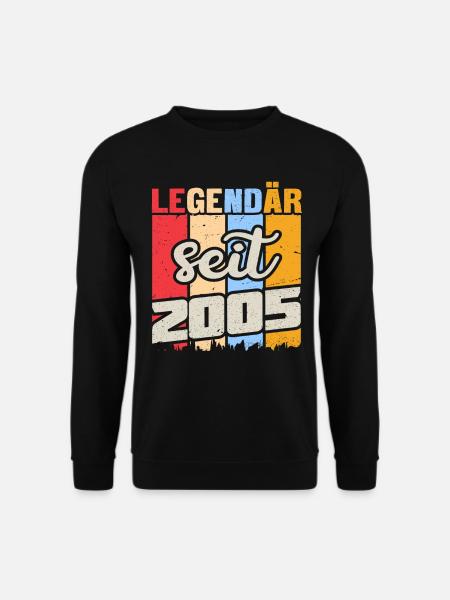 Geburtstag Mann Frau. Geburtsjahr 2005 Vintage - Unisex Pullover - Schwarz