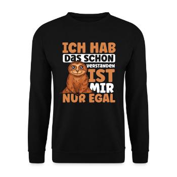 Verstanden Keine Lust Humor - Unisex Pullover - Schwarz - Vorne - Alina (178cm) & Michal (187cm)