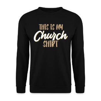 C’est ma foi chrétienne en Dieu - Sweat-shirt Unisexe - noir - Devant - Alina (178cm) & Michal (187cm)